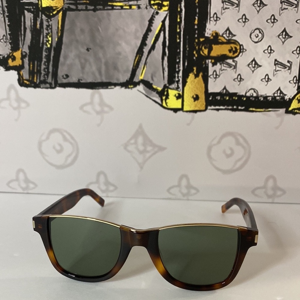 New Saint Laurent SL 51 CUT 002 Unisex Havana Sunglasses - Picture 12 of 16